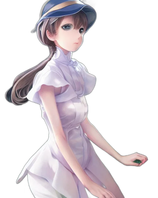 dress, staff, hat, robot transparent PNG cut-out