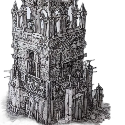 building, crown, concept art, fantasy art transparent PNG cut-out