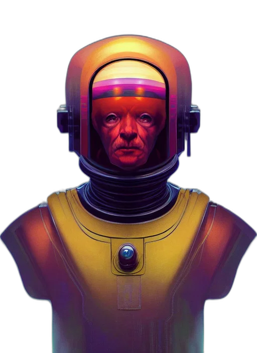 robot, face, mask, staff transparent PNG cut-out