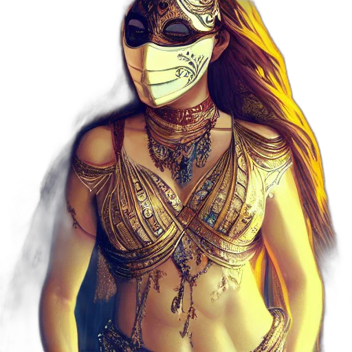 mask, jewelry, fantasy art, concept art transparent PNG cut-out