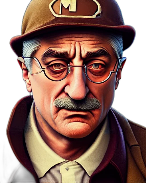 face, hat, staff, comic book art transparent PNG cut-out