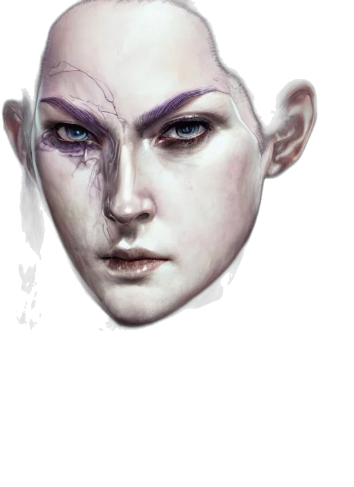 face, mask, creature, fantasy art transparent PNG cut-out