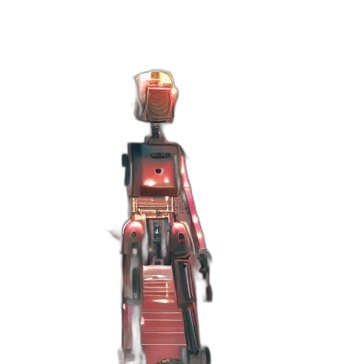 robot, staff, weapon, creature transparent PNG cut-out