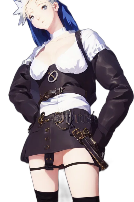 jacket, staff, dress, weapon transparent PNG cut-out