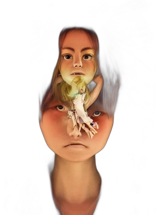 face, mask, creature, hair transparent PNG cut-out