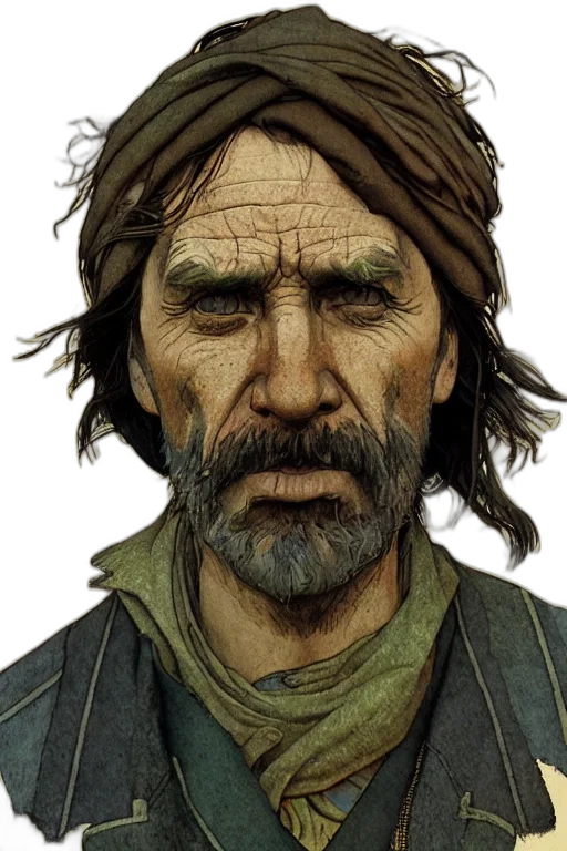 face, photorealistic, concept art, comic book art transparent PNG cut-out