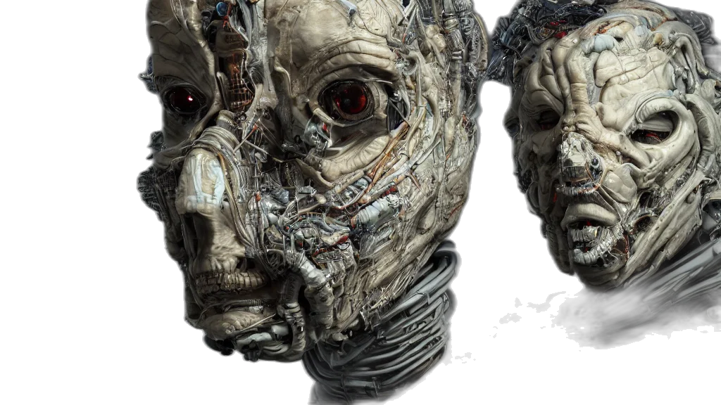 robot, mask, face, concept art transparent PNG cut-out