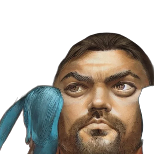 face, mask, hair, staff transparent PNG cut-out
