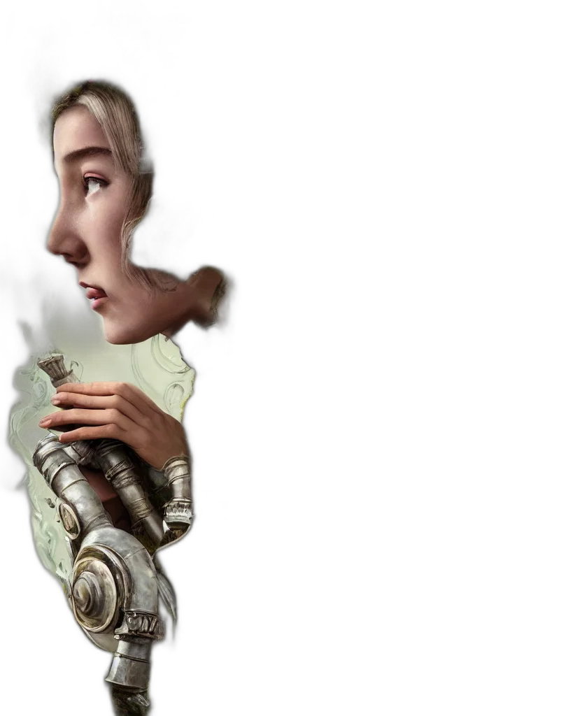 face, mask, robot, dress transparent PNG cut-out