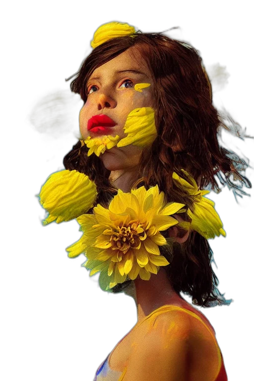 face, flower, mask, crown transparent PNG cut-out