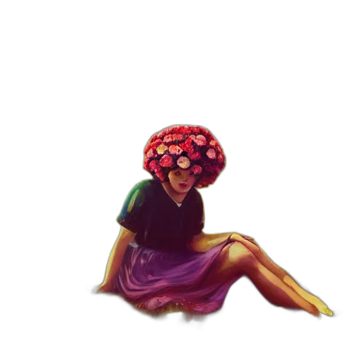 dress, crown, hat, flower transparent PNG cut-out