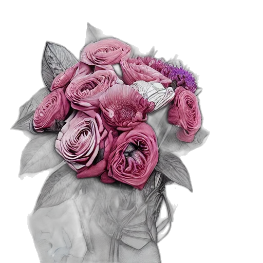 flower, crown, jewelry, photorealistic transparent PNG cut-out