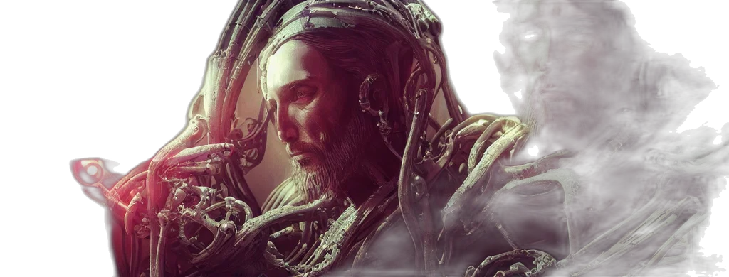 concept art, fantasy art, jesus, cyborg transparent PNG cut-out
