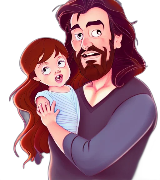 hair, cartoon, watercolor, comic book art transparent PNG cut-out