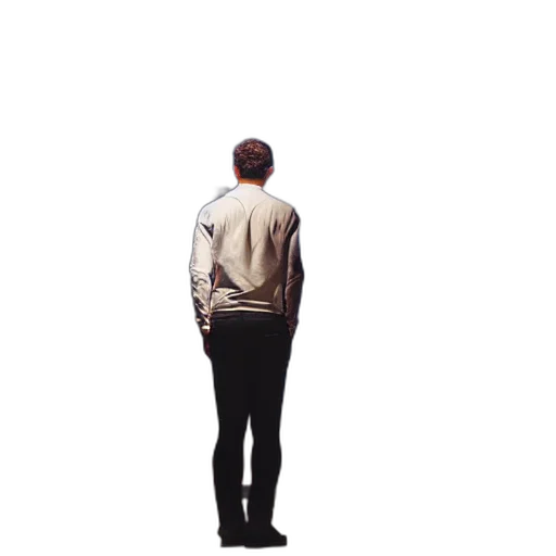 jacket, robot, staff, creature transparent PNG cut-out