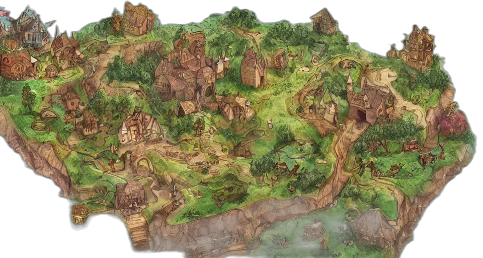 concept art, fantasy art, 3d render, watercolor transparent PNG cut-out