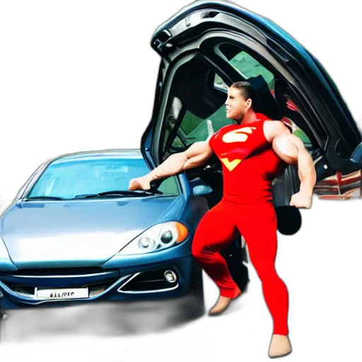 car, concept art, 3d render, comic book art transparent PNG cut-out