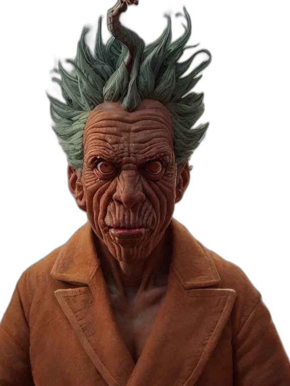 mask, face, creature, 3d render transparent PNG cut-out