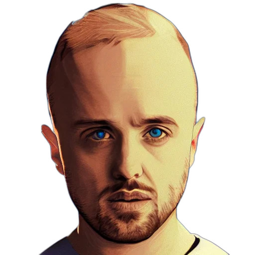 face, hair, staff, photorealistic transparent PNG cut-out