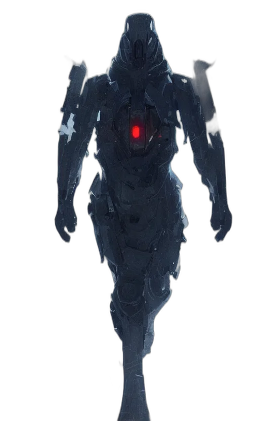 robot, creature, mask, weapon transparent PNG cut-out