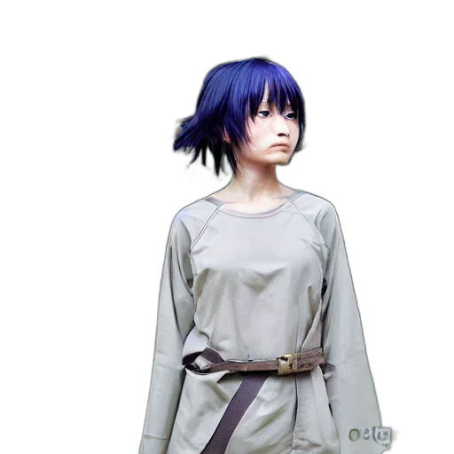 dress, jacket, sword, staff transparent PNG cut-out