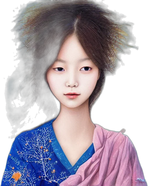 face, hair, mask, dress transparent PNG cut-out