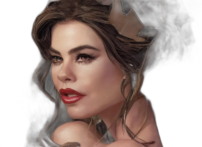 crown, face, jewelry, photorealistic transparent PNG cut-out
