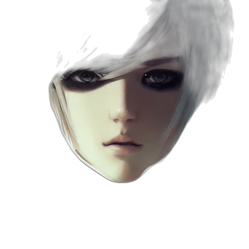 face, mask, hair, robot transparent PNG cut-out