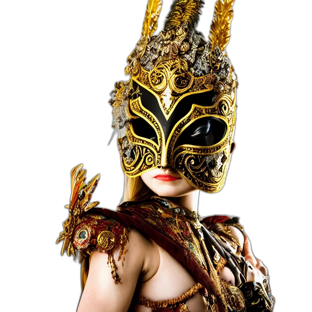 mask, crown, staff, jewelry transparent PNG cut-out