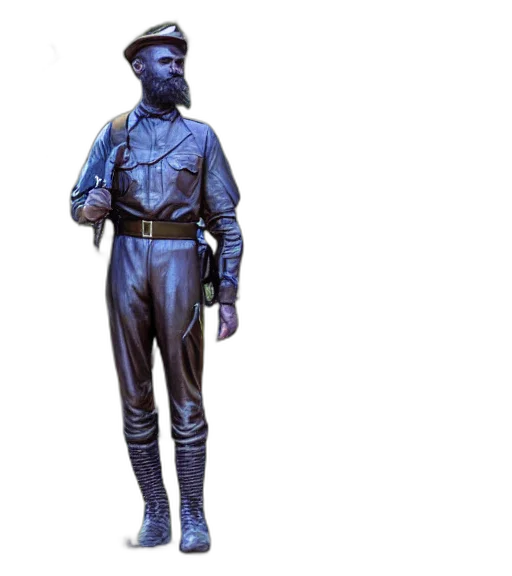 staff, jacket, hat, sword transparent PNG cut-out