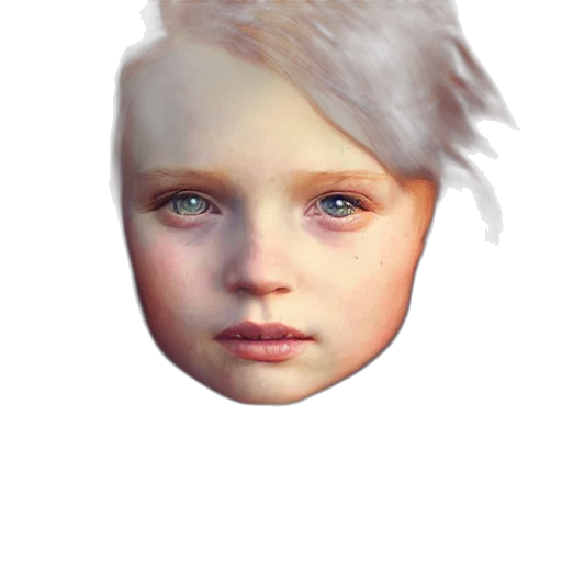 face, mask, hair, creature transparent PNG cut-out