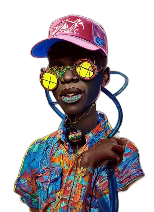 face, mask, hat, jacket transparent PNG cut-out