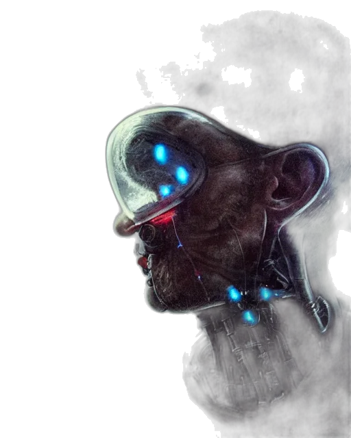robot, mask, face, creature transparent PNG cut-out