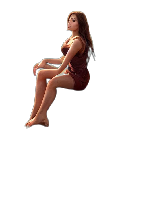 dress, creature, staff, jewelry transparent PNG cut-out