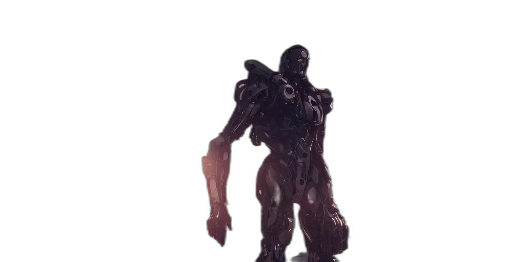 robot, creature, weapon, staff transparent PNG cut-out