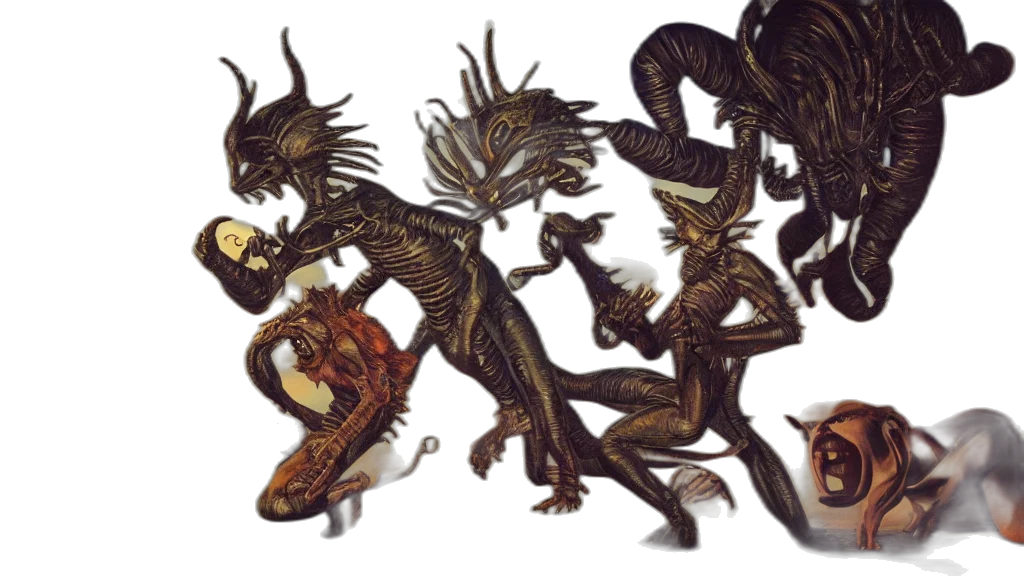 dragon, creature, animal, staff transparent PNG cut-out