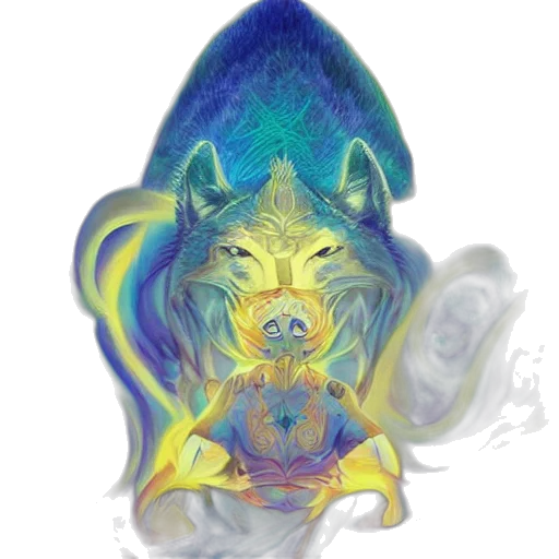 mask, staff, creature, fantasy art transparent PNG cut-out