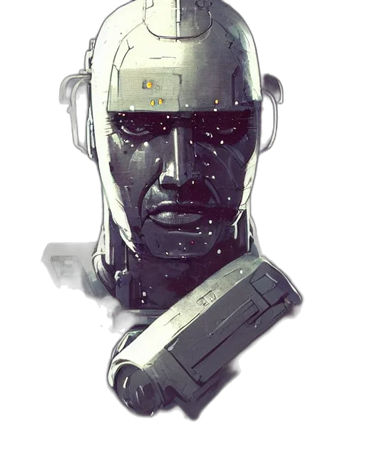 robot, face, weapon, mask transparent PNG cut-out