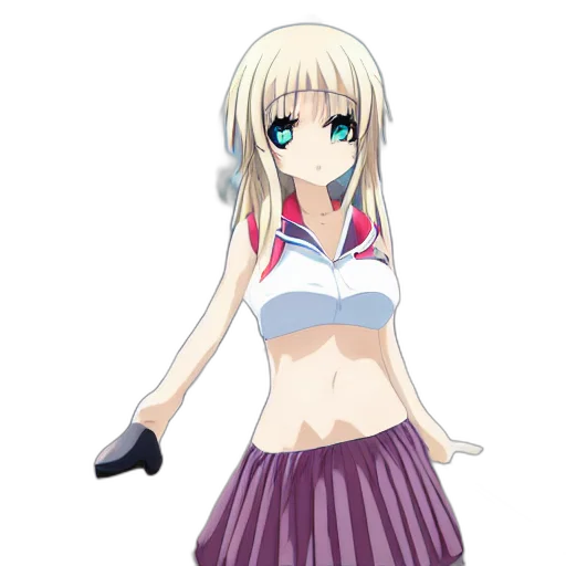 dress, staff, anime, cartoon transparent PNG cut-out