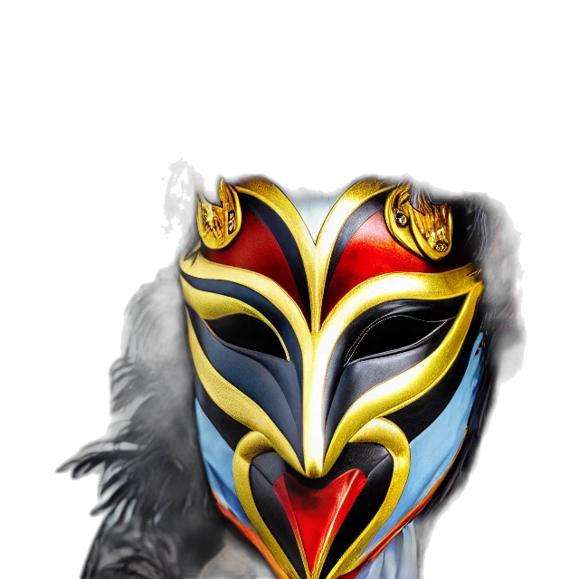 mask, face, fantasy art, 3d render transparent PNG cut-out