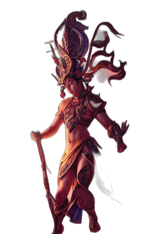staff, crown, mask, creature transparent PNG cut-out