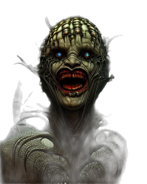 creature, mask, face, staff transparent PNG cut-out