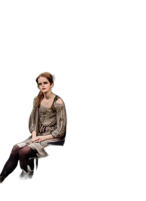 dress, jacket, staff, face transparent PNG cut-out