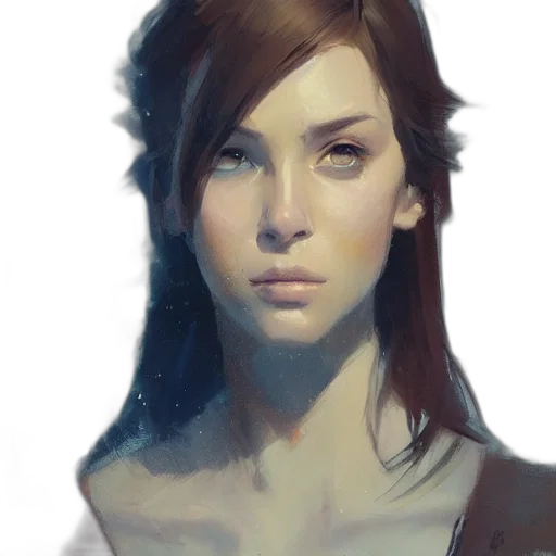face, concept art, photorealistic, fantasy art transparent PNG cut-out