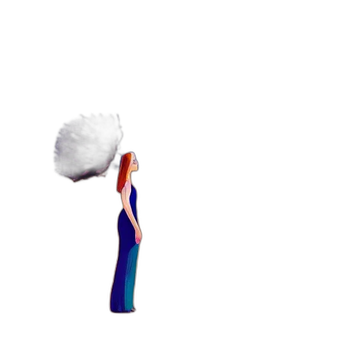 umbrella, hair, staff, weapon transparent PNG cut-out
