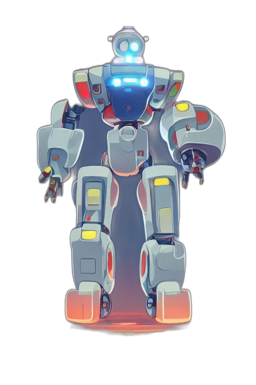robot, weapon, concept art, 3d render transparent PNG cut-out