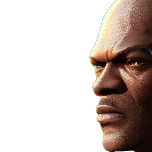 face, photorealistic, 3d render, concept art transparent PNG cut-out