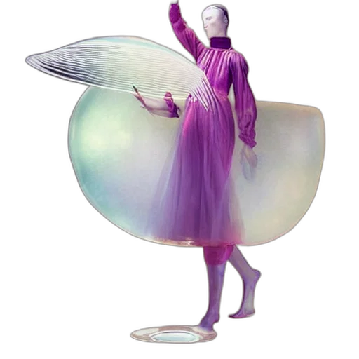 dress, umbrella, hat, staff transparent PNG cut-out