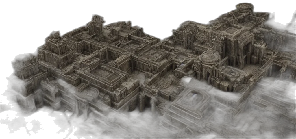 building, concept art, 3d render, fantasy art transparent PNG cut-out