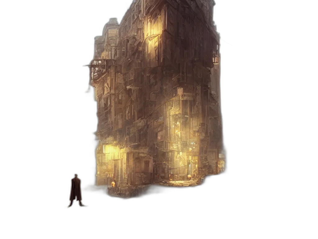 building, robot, face, concept art transparent PNG cut-out